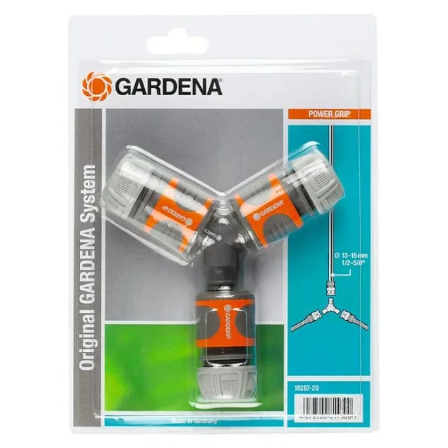 GARDENA Schnellkupplung Y-Verteiler 18287-20, 13 mm (1/2"), 15 mm (5/8")