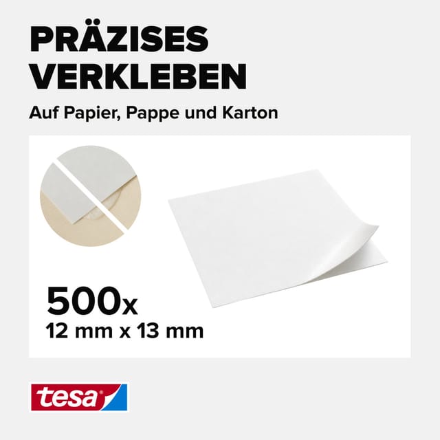 TESA Photo® Klebepads, 500 Stück, Big Pack, 56611-00000-00