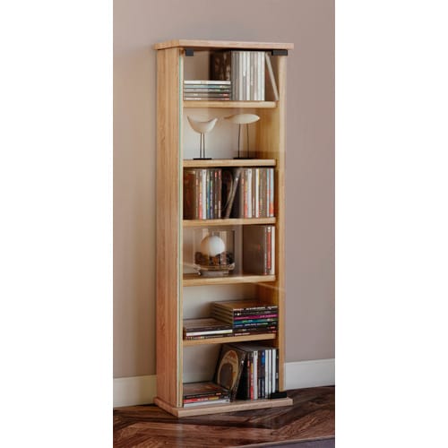 VCM CD Regal Holz platzsparender CD Schrank mit ESG-Sicherheitsglastüren für 150 CDs oder 65 DVDs oder 36-Videos Maße: H. 92 x B. 31 x T. 18 cm elegantes DVD Regal stehend Blu ray Regal Vetro