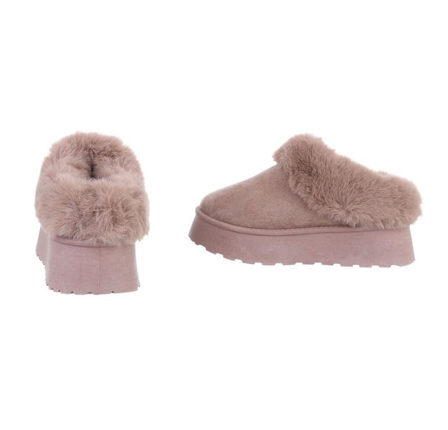 Ital-Design Damen Snowboots Freizeit Snowboots (87531846) Flach Stiefeletten in Hellbraun