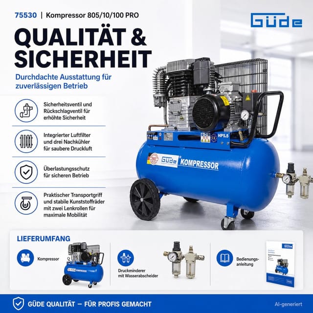 Güde 805/10/100 Pro Kompressor