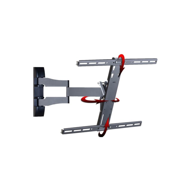VCM Universal TV Wandhalterung 32-70 Zoll bis 30 kg 20 Grad neigbar kippbar 90 Grad schwenkbar ausziehbar VESA bis max. 600x400 Halter Fernsehhalter Wasserwaage Fernseh Halterung WS100 Slim
