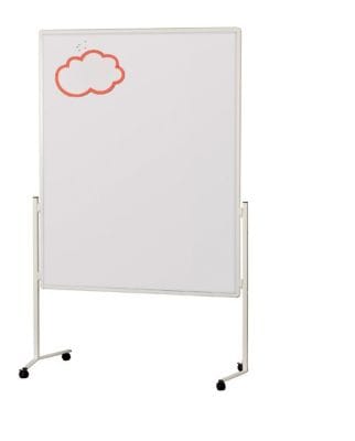 magnetoplan Moderationstafel weißer Rahmen, ungeteilt, mobil - Karton, weiß