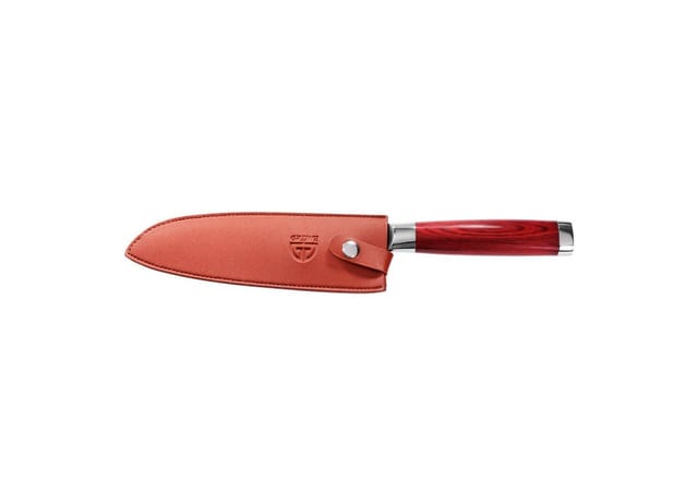 GRÄWE Damaszener Santokumesser RED-PAKKAWOOD