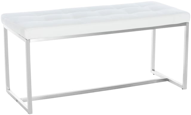 CLP Edelstahl Küchenbank Barci Kunstleder I Moderne 2er-Sitzbank Mit Polsterung Für Esszimmer Und Küche Und Büro I Sitzhöhe 48 CM