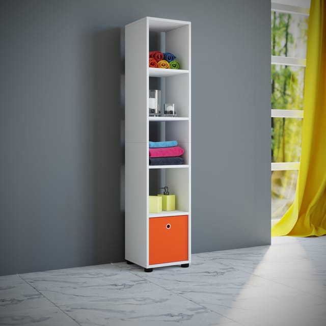 VCM Holz Badezimmerschrank Badmöbel Stand Badregal Badezimmer Hochschrank Maße ca H. 152 x B. 31 x T. 30 cm - Benos-5