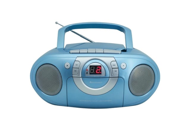 Soundmaster SCD5100BL Radio-Kassettenspieler mit CD-Spieler - hellblau