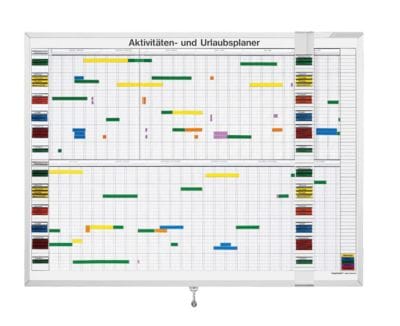 magnetoplan Aktivitäten- und Urlaubsplaner, 7-Tage-Woche - 30 Mitarbeiter