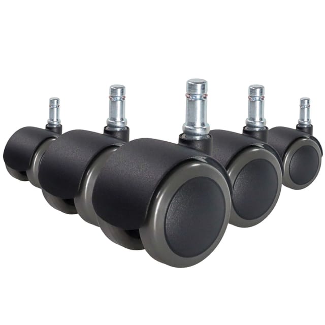 hjh OFFICE Stuhlrollen 5x ROLO FIX 10mm/50mm Metall, Kunststoff