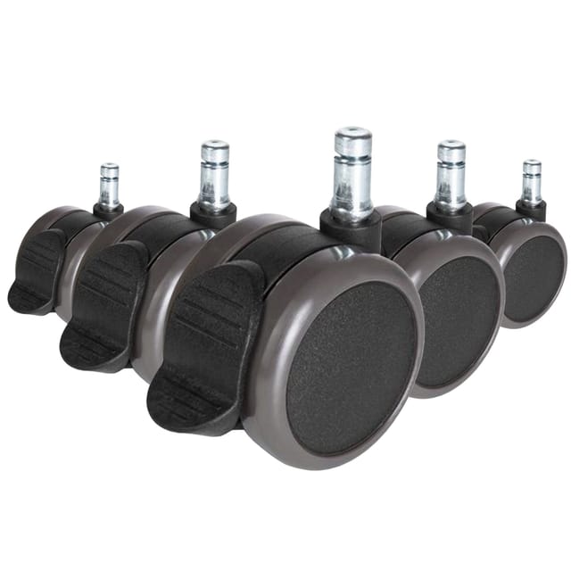 hjh OFFICE Stuhlrollen 5x ROLO STOP 10mm/65mm Metall, Kunststoff