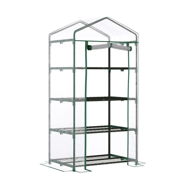 LEX Gewächshaus, PVC Folie, mit 4 Etagen, 69 x 50 x 160 cm