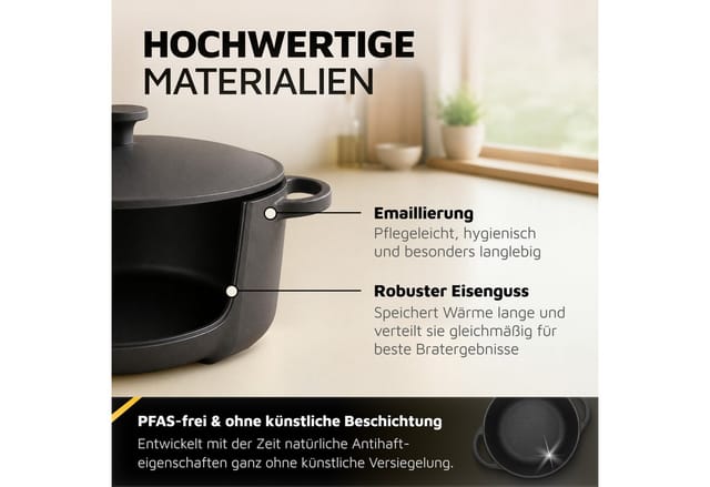 Eisenguss-Fleischtopf 20 cm RUSTICA