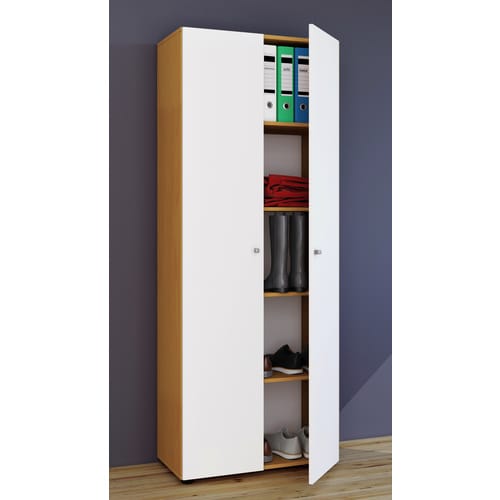 VCM Büroschrank mit 5 Fächern moderner Aktenschrank mit Drehtüren Maße B. 70 x H. 178 x T. 40 cm – Vandol