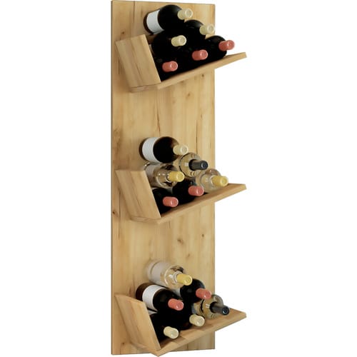 VCM Holzregal hängend platzsparendes Regal Maße: 106 x B. 33 x T. 26 cm Elegantes Regal hängend Aufbewahrungsregal Bücherregal Wandboard Wein - Vinosi
