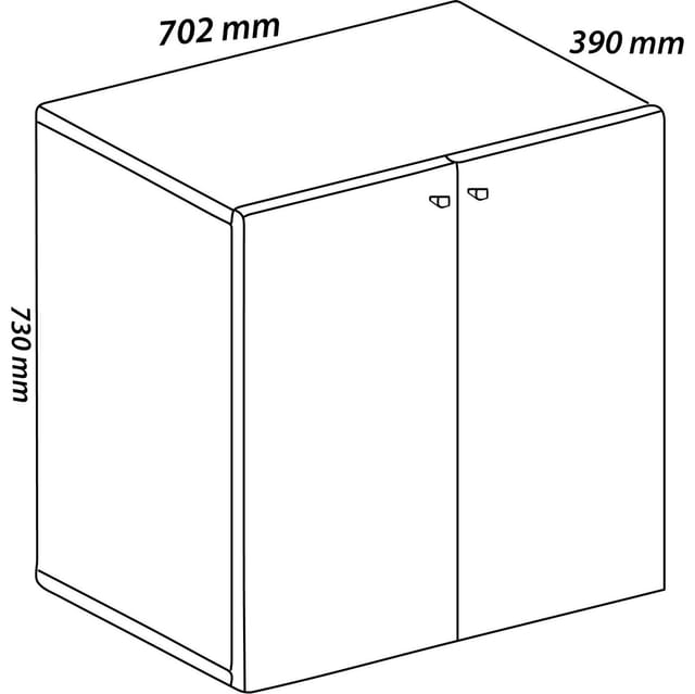 VCM Aktenschrank mit Drehtüren Lona 2 Fächer