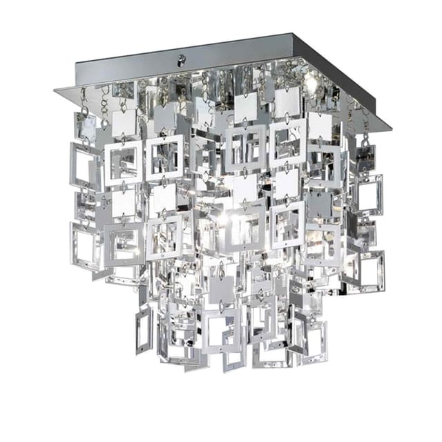 Reality Trio Deckenleuchte RL150, Deckenlampe, chrom 24x24cm