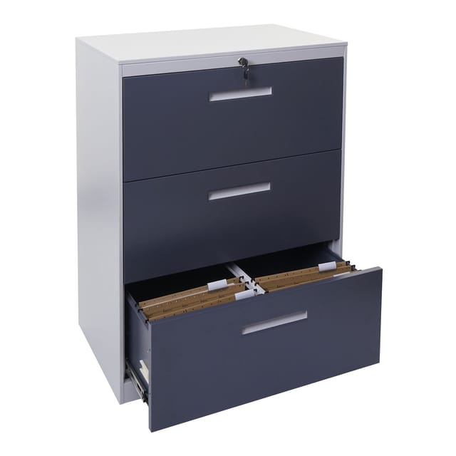 Hängeregisterschrank MCW-A10, Aktenschrank Büroschrank Stahlschrank, A4 abschließbar ~ 103x76x46cm grau-dunkelgrau
