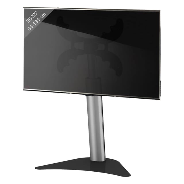 VCM TV Standfuß 26-55 Zoll VESA max. 400x400 bis 30 kg Fernseh Ständer höhenverstellbar 48-64 cm TV Bodenständer Maße ca. H. 48 x B. 55 x T. 39 cm Fernsehstand Coscal
