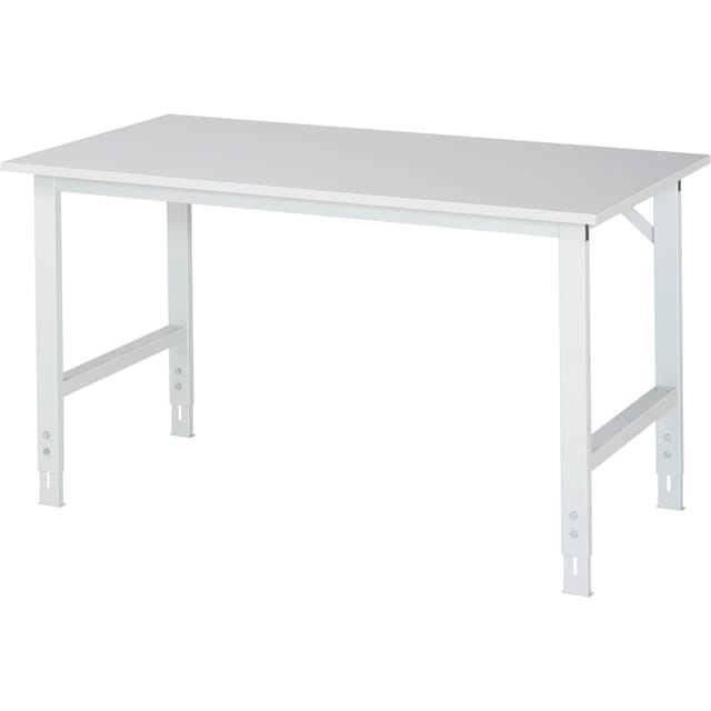 Rau Arbeitstisch Serie Tom 150 x 76-108 x 80 cm, Melamin-Platte