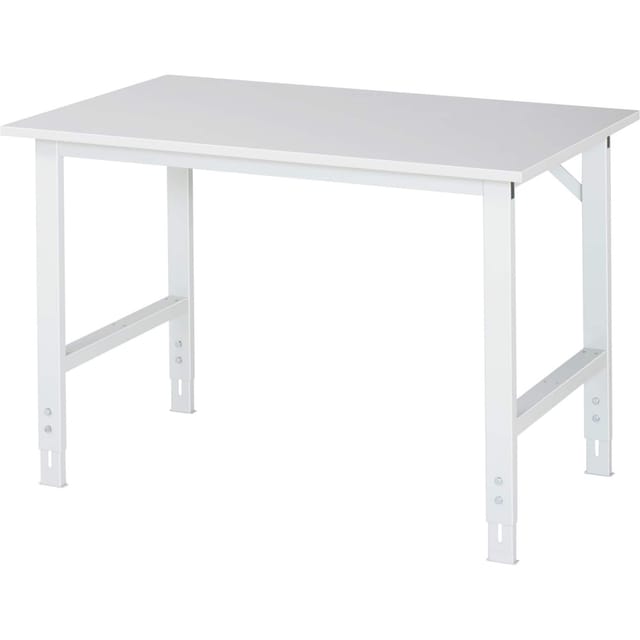 Rau Arbeitstisch Serie Tom 125 x 76-108 x 80 cm, Melamin-Platte