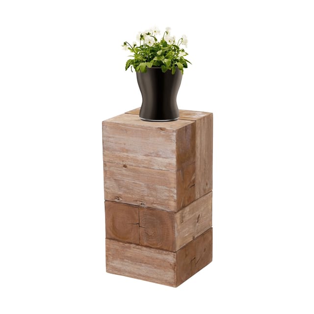Blumentisch MCW-A15, Blumensäule Blumenständer, Tanne Holz rustikal massiv MVG-zertifiziert ~ 60cm
