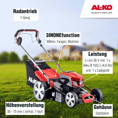 AL-KO Akku-Rasenmäher 46.9 Li SP inkl. 1 Stk. 4,0 Ah Akku und Ladegerät