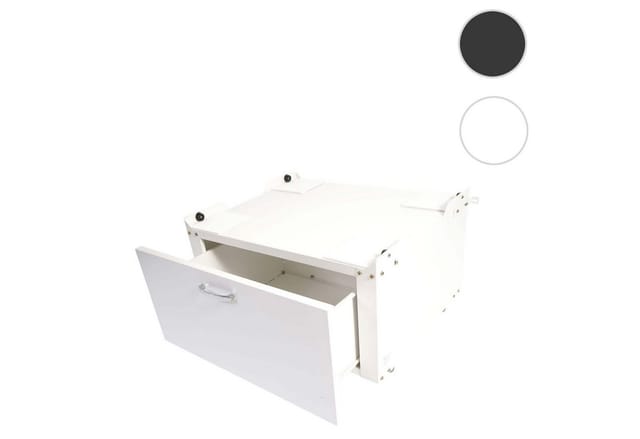Waschmaschinenunterschrank MCW-E50, Sockel Podest Erhöhung Untergestell, Schublade 33x61x52cm ~ weiß