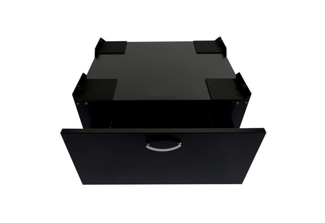 Waschmaschinenunterschrank MCW-E50, Sockel Podest Erhöhung Untergestell, Schublade 33x61x52cm ~ schwarz
