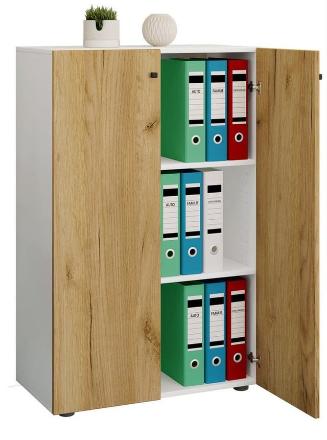 VCM Aktenschrank mit Drehtüren Lona 3 Fächer