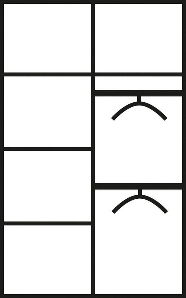 Parisot Kleiderschrank 2-trg. "Charly 21" Akazie-Weiß