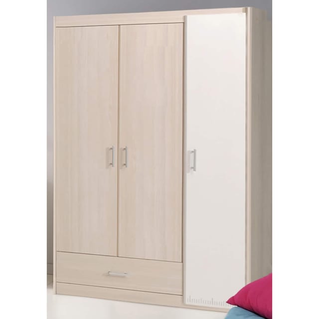 Parisot Kleiderschrank 3-trg. "Charly 20" Akazie-Weiß