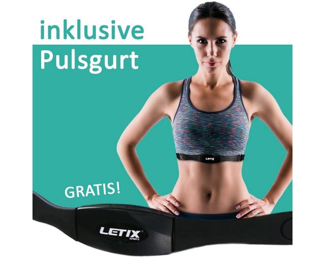 Letix Laufband - SpeedrunnerPRO mit App und Pulsgurt, weiß