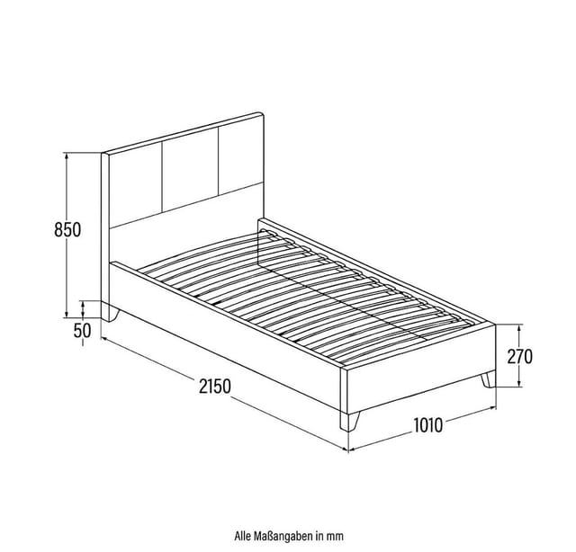 HOME DELUXE LED Bett Asteroid 90 x 200, Weiß