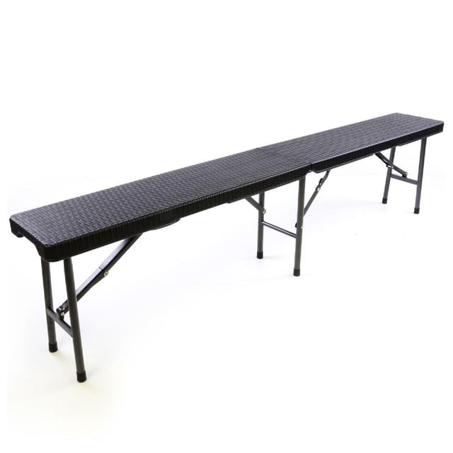 VCM Partybank Klappbank Rattan-Optik Maße ca. 180x25x43cm Bierbank Belastbarkeit: bis 200kg