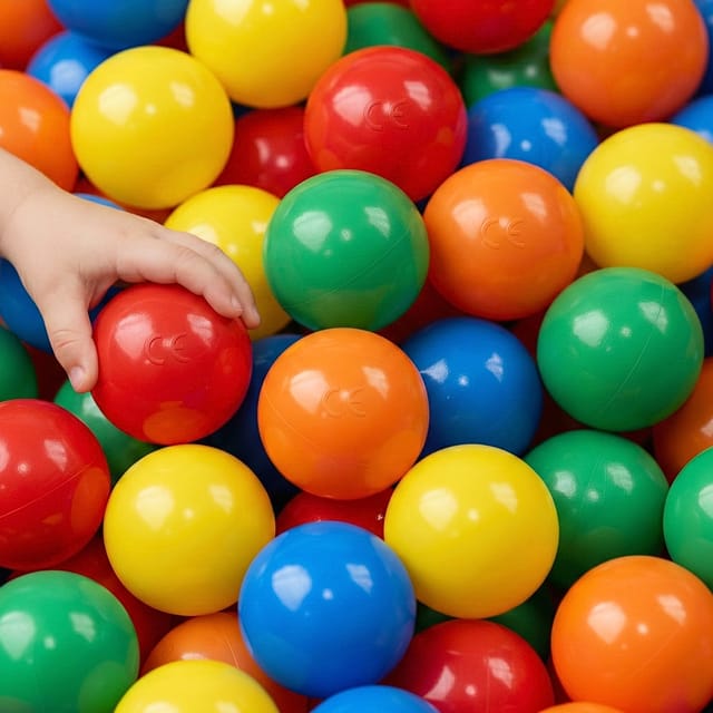 1000 bunte Bälle für Bällebad 7cm Babybälle Plastikbälle Baby Spielbälle