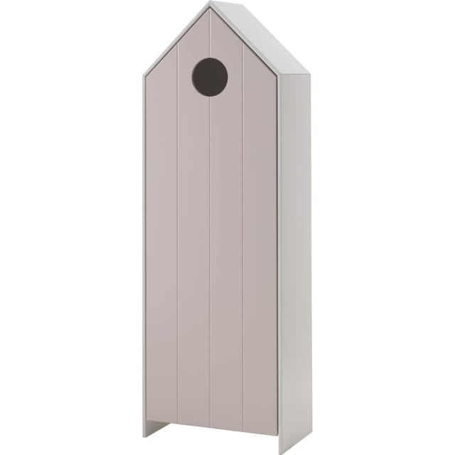 Vipack CASAMI - Schrank mit Tür pink, Rillenprofil senkrecht, MDF lackiert