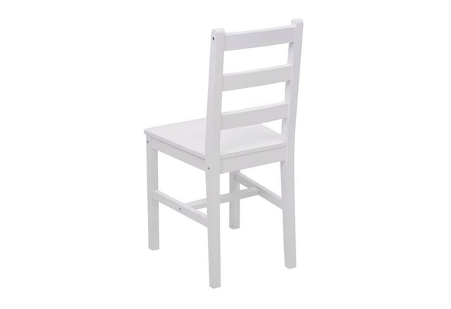 Esszimmer-Set MCW-F77, Sitzgruppe Esszimmergruppe, Massiv-Holz Landhaus 110cm ~ weiß