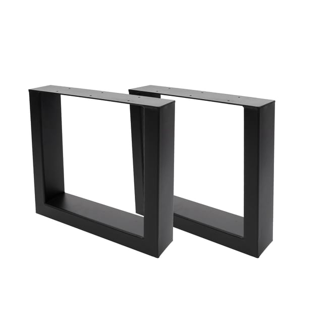 2er-Set Tischbein MCW-H33, für Couchtisch Sitzbank Tischgestell Tischkufe, Industrial 37x40cm ~ schwarz