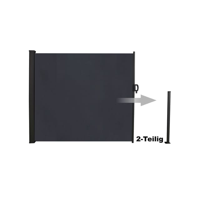 Seitenmarkise Windschutz Markise Sichtschutz Sonnenschutz Wintergarten 300 L x H.160cm