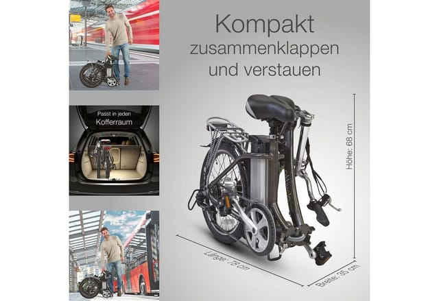 aktivelo Alu-Elektro-Faltrad Klapprad »Sport«, 20 Zoll