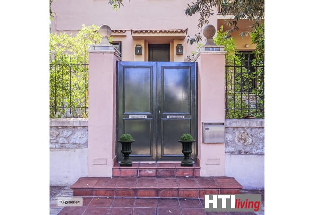 HTI-Living Pflanzkübel mit Buchsbaumkugel Athene Dunkelgrau