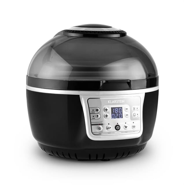 VitAir Heißluftfritteuse schwarz 1400W Grillen Backen 9 Liter Schwarz