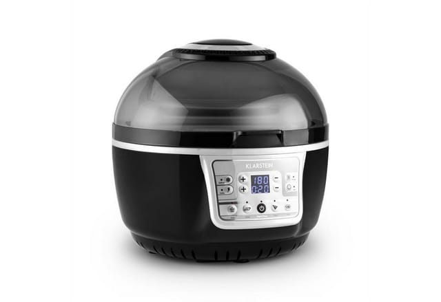 VitAir Turbo Heißluftfritteuse grau-schwarz 1400W Grillen Backen 9l Schwarz