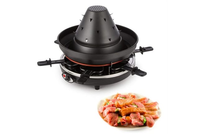 Taste Volcano Tartarengrill Raclettegrill 1500 W 6 Personen schwarz