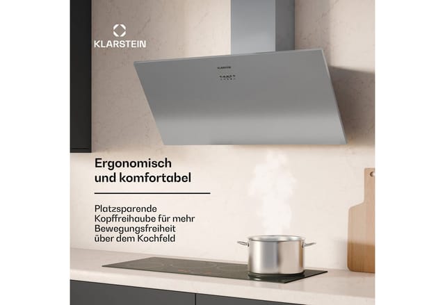 Silver Lining 90 Dunstabzugshaube 90cm 568m³/h EEK A Edelstahl