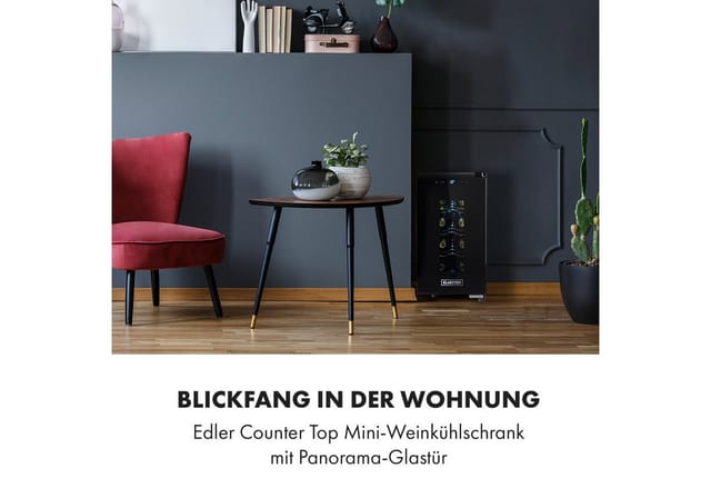 Bellevin 8 Uno Weinkühlschrank 23 Liter 11-18 °C LED Touch SingleZone