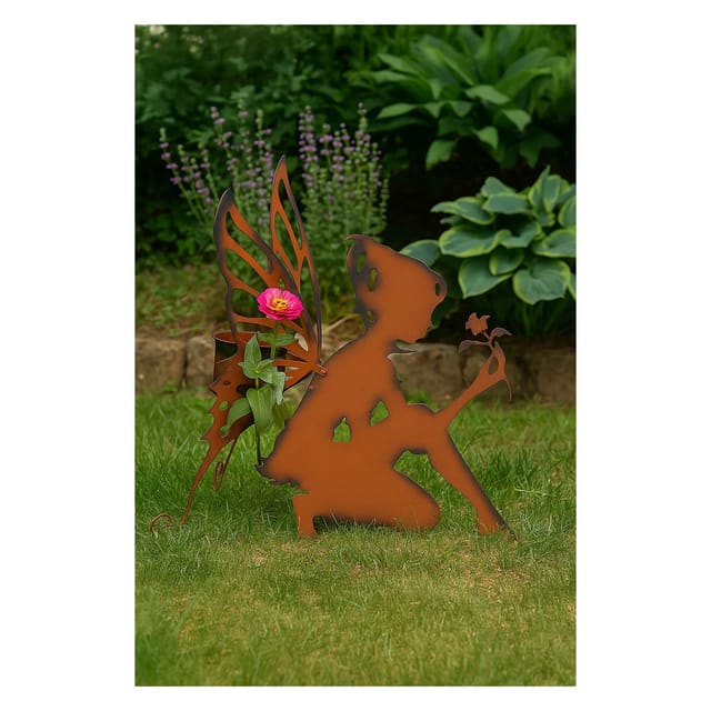 möbel direkt online Gartendekoration mit Pflanztop Elfe knieend