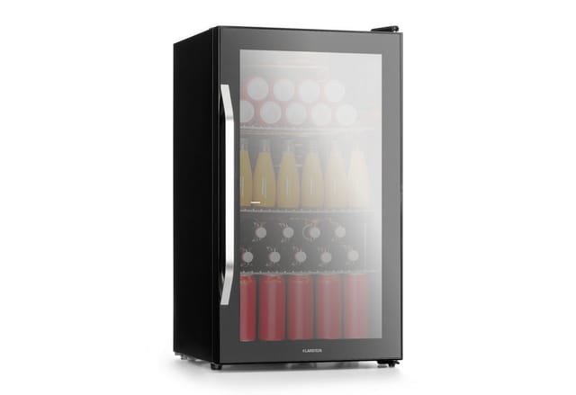 Beersafe XXL Onyx Kühlschrank 80 Liter 3 Böden Panoramaglastür