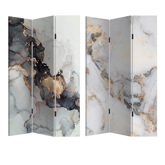 HTI-Living Paravent Marmor Strukturen