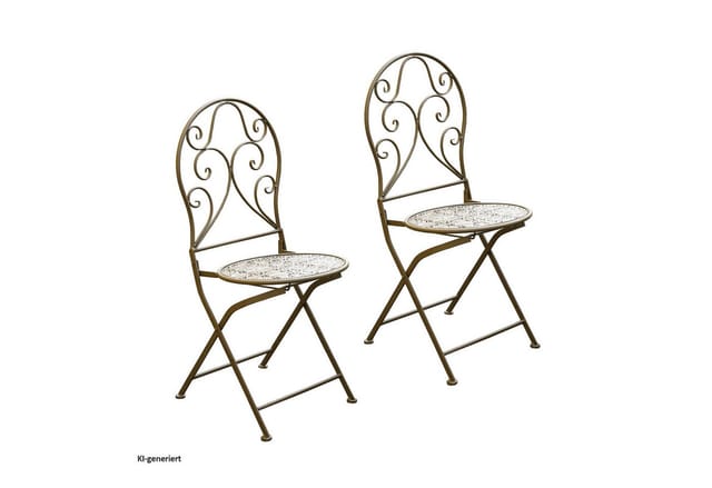 HTI-Living Gartenstuhl 2er-Set Lani Antik
